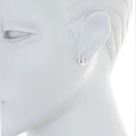 Alex and Ani Anchor Stud .925 Sterling Silver Post Earrings - Picture 9 of 10